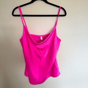 GLAM Pink Cowl Neck Tank